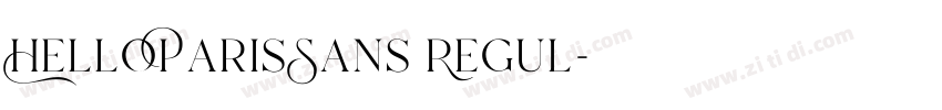 HelloParisSans Regul字体转换